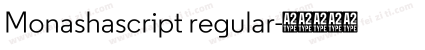 Monashascript regular字体转换
